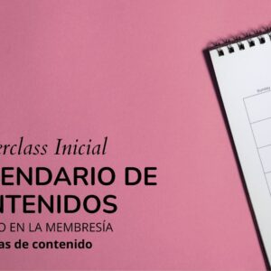 Masterclass Calendario de Contenidos