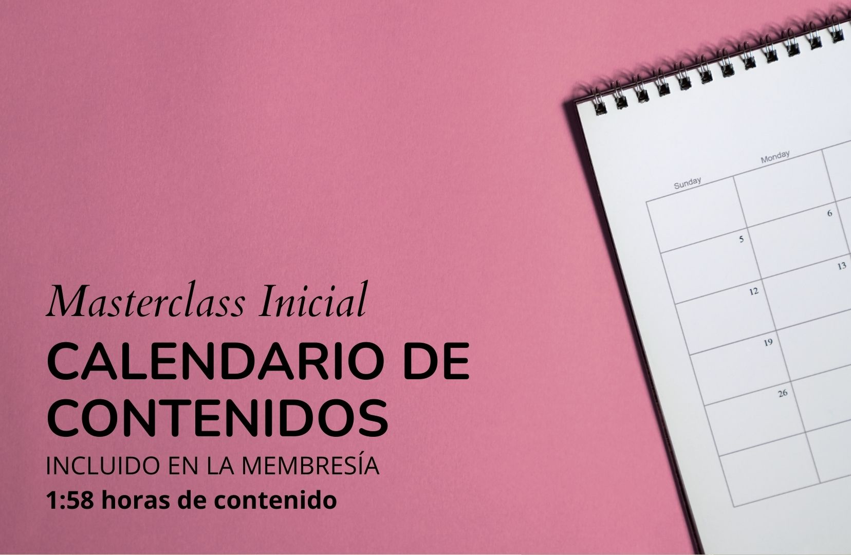 Masterclass Calendario de Contenidos